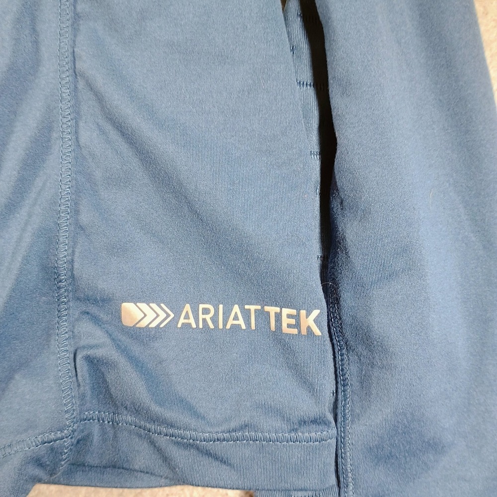 Ariat Womens Cold Series 1/4 Zip Blue XS Thumbhole Performance Top - Picture 8 of 9